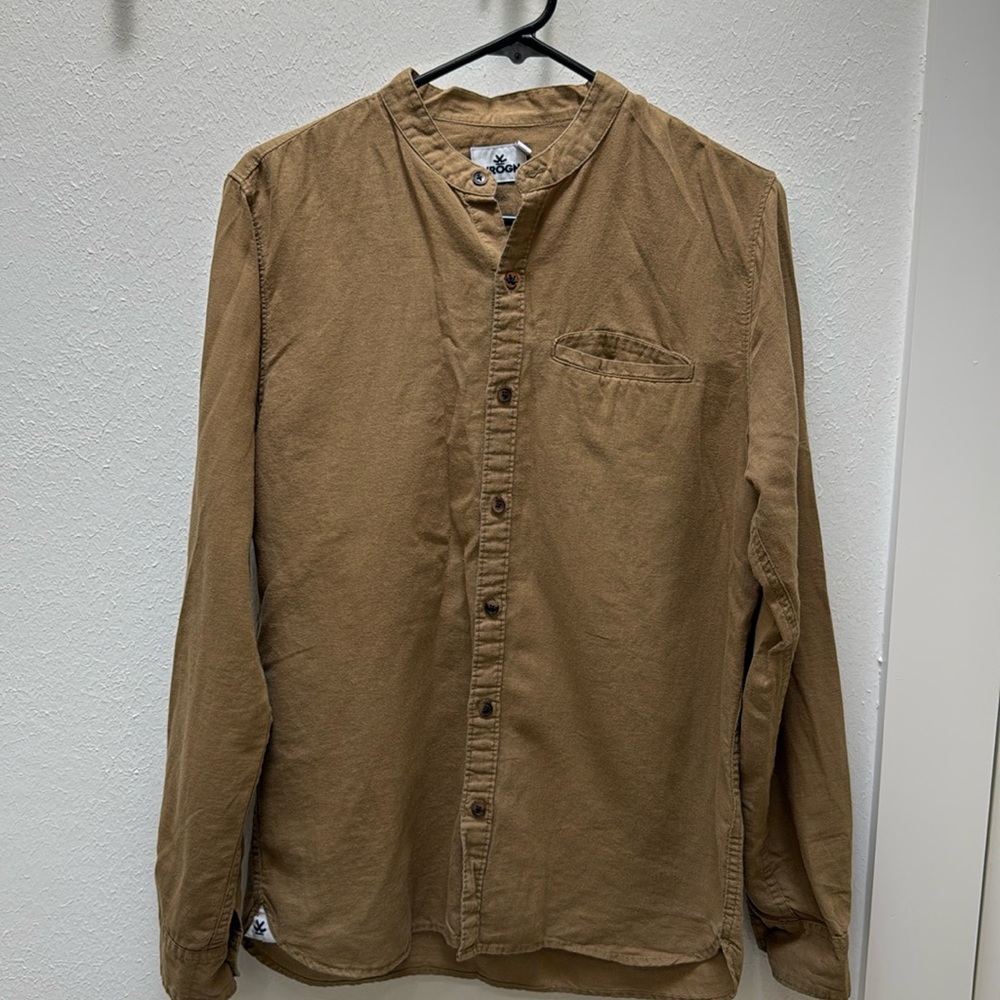 Wrogn Linen Blend Slim Fit Men’s Button Up Size Medium
